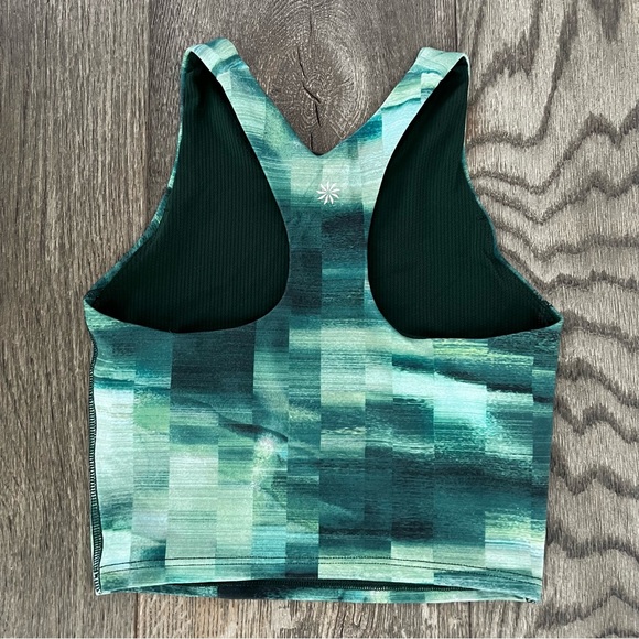 ATHLETA GIRL Long Distance Cropped Racerback Sports Bra Tank Top Size S / 7 - Picture 2 of 7
